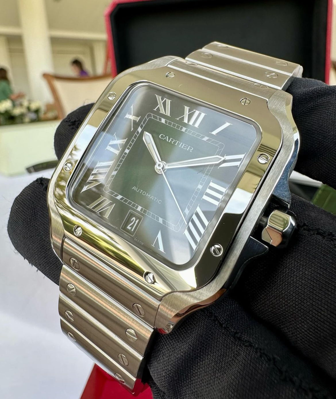 CARTIER SANTOS GREEN DIAL - Image 4