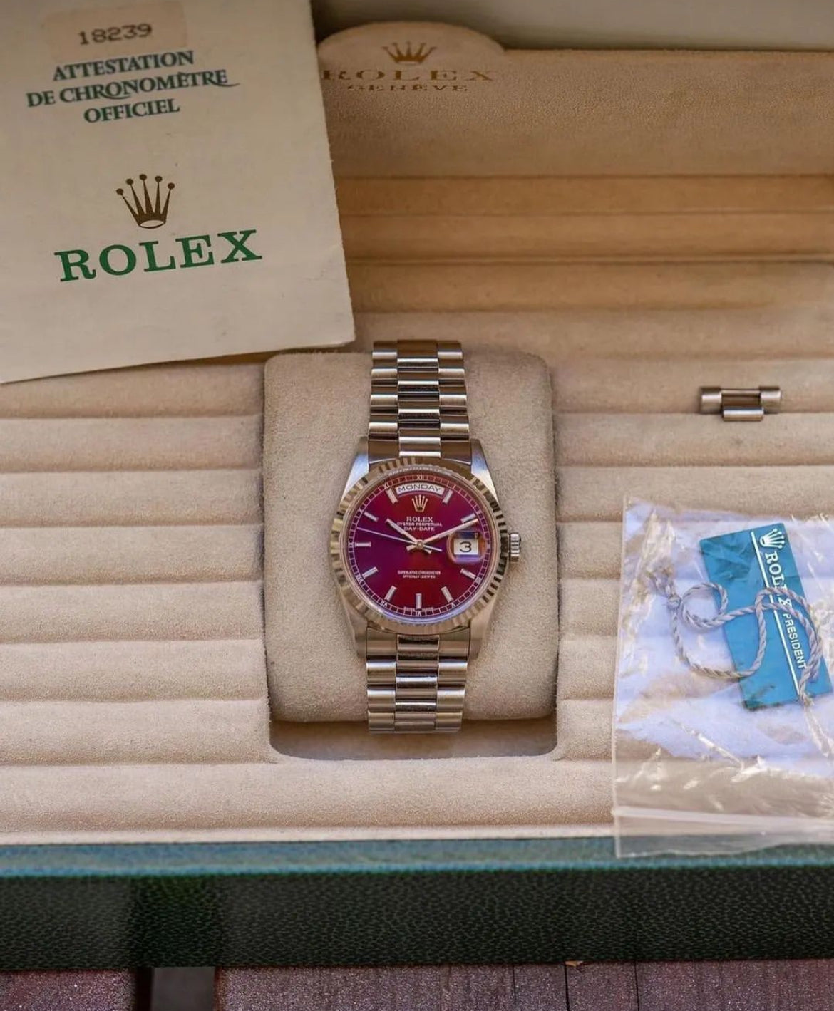 ROLEX DAY-DATE CHERRY DIAL - Image 2