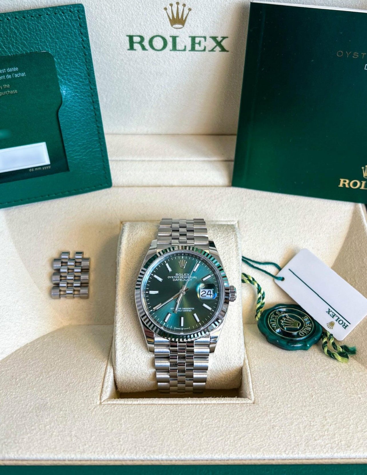 ROLEX DATEJUST JUBILÉE MINT GREEN - Image 2