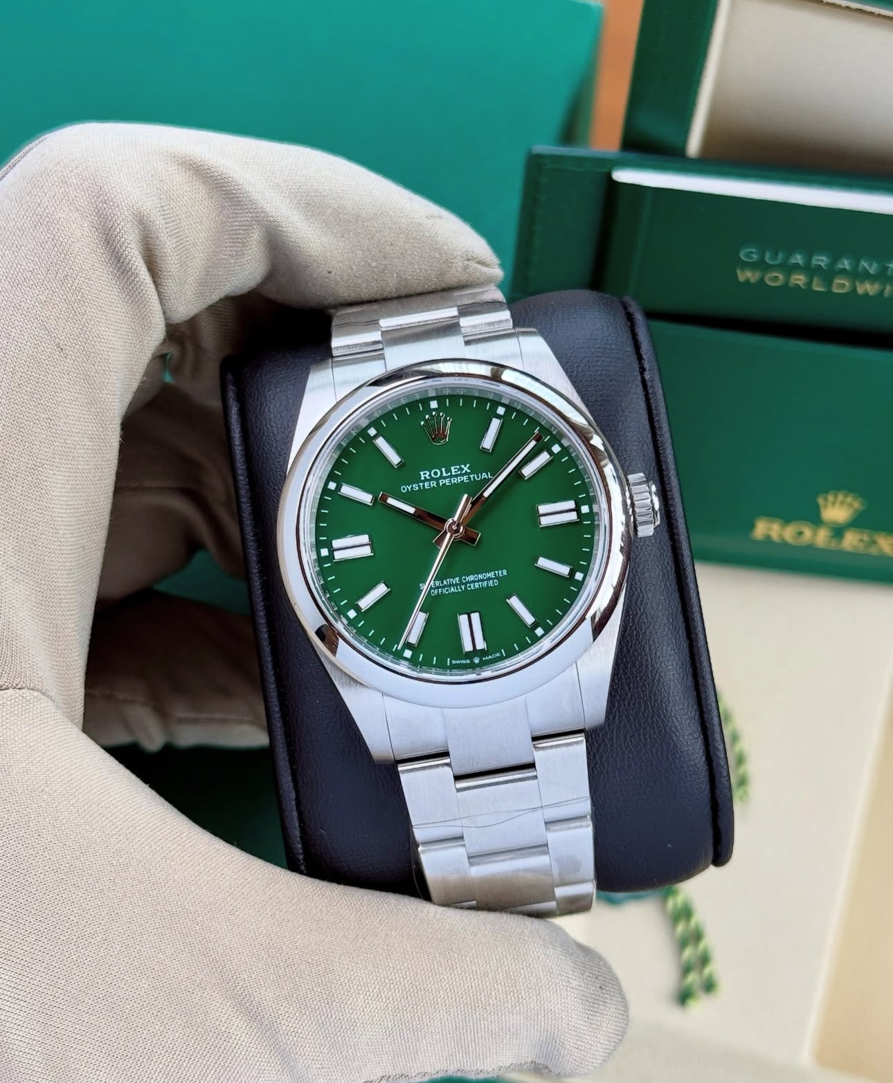 ROLEX OYSTER PERPETUAL GREEN - Image 2