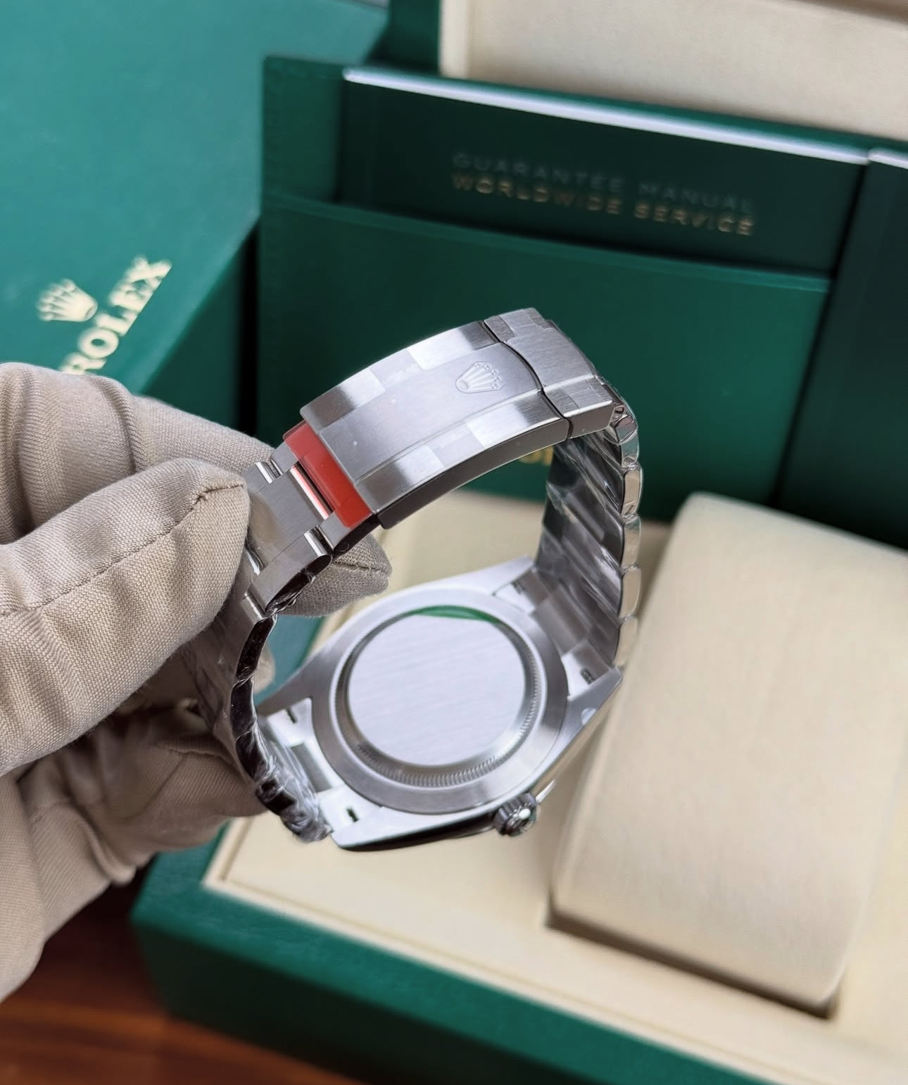 ROLEX OYSTER PERPETUAL BLUE DIAL - Image 3