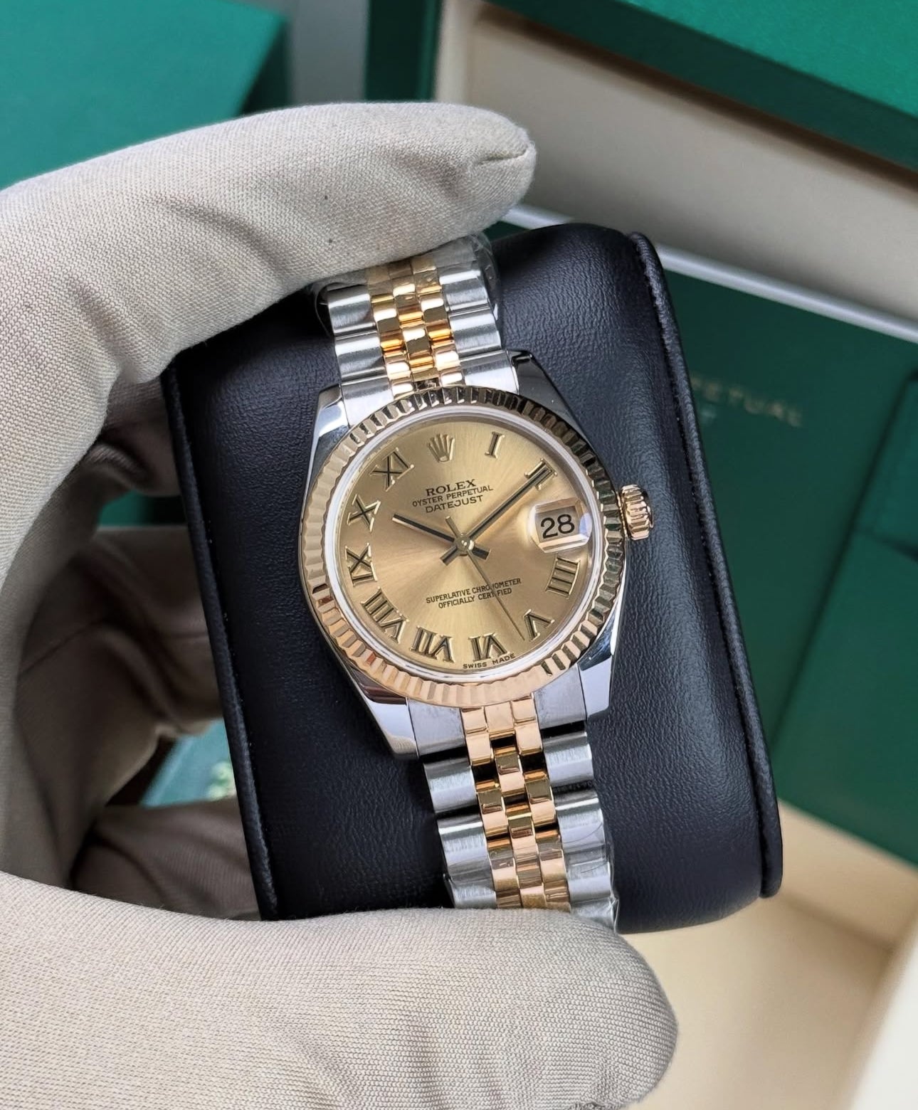 ROLEX DATEJUST JUBILÈE CHAMPAGNE ROMAN - Image 2