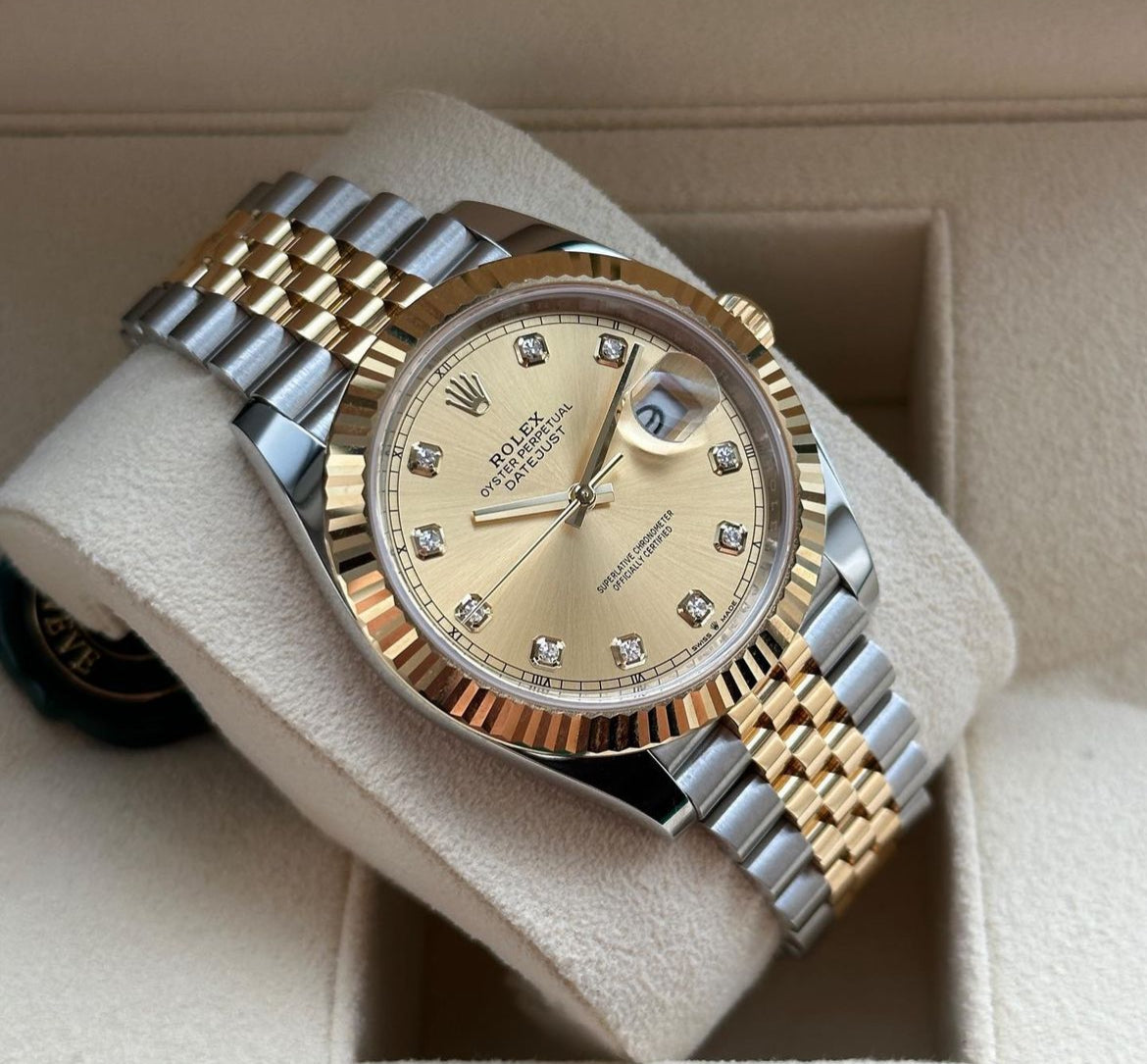 ROLEX DATEJUST JUBILÈE CHAMPAGNE DIAMOND - Image 2