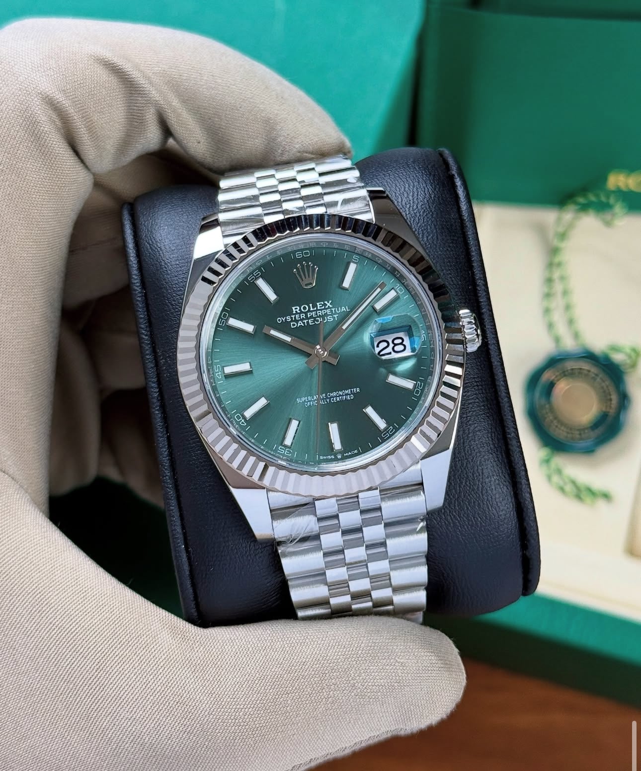 ROLEX DATEJUST JUBILÉE MINT GREEN - Image 5