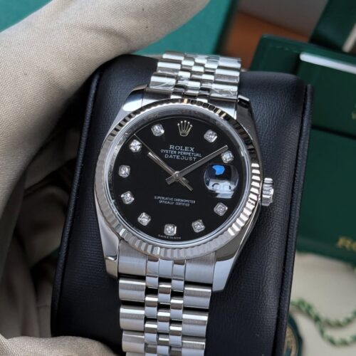 C01D10F4-8245-42C8-98D8-F9A26F26C13A.jpg ROLEX DATEJUST JUBILEE BLACK DIAL DIAMOND