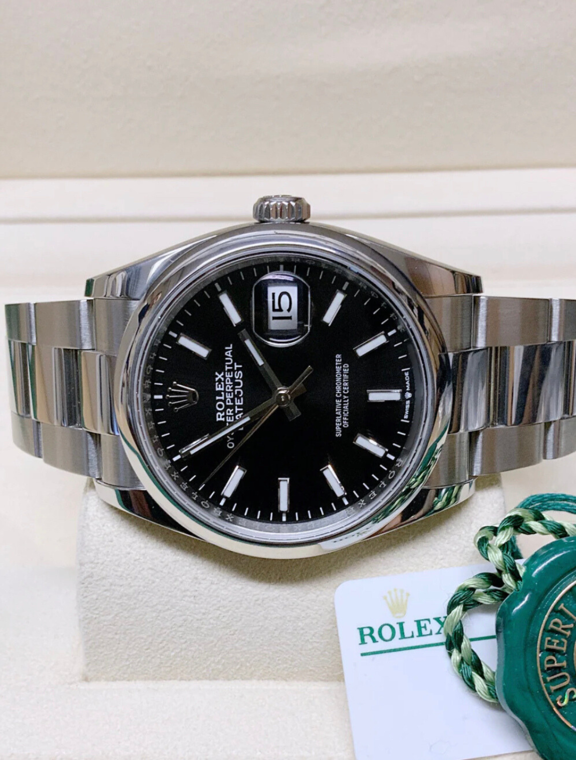ROLEX DATEJUST OYSTER BLACK DIAL - Image 3