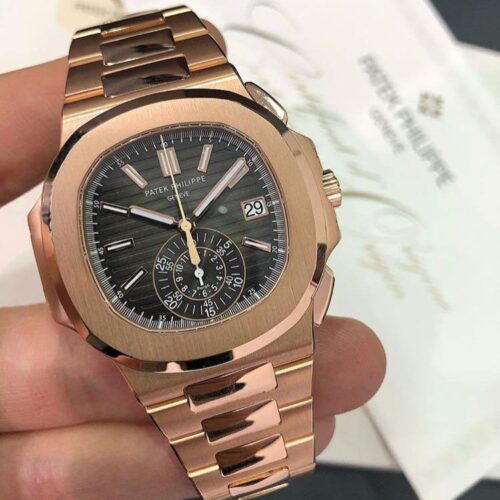 PATEK PHILIPPE NAUTILUS ROSÉ GOLD BROWN CHRONO