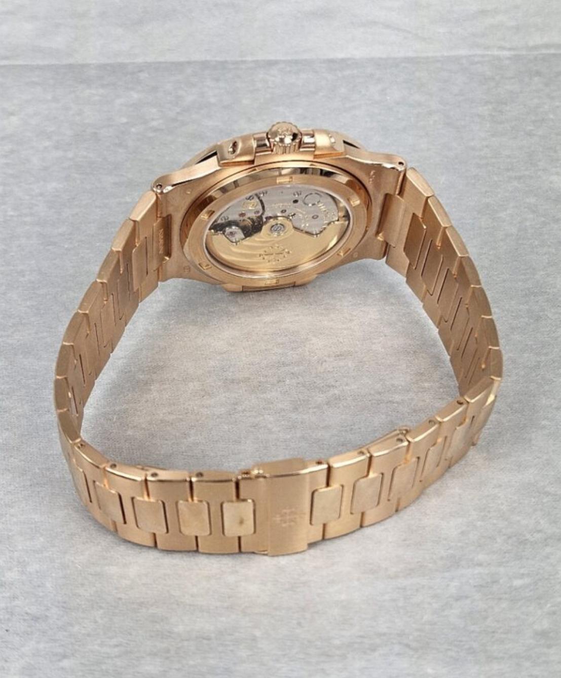 PATEK PHILIPPE NAUTILUS ROSÉ GOLD BROWN CHRONO - Image 2