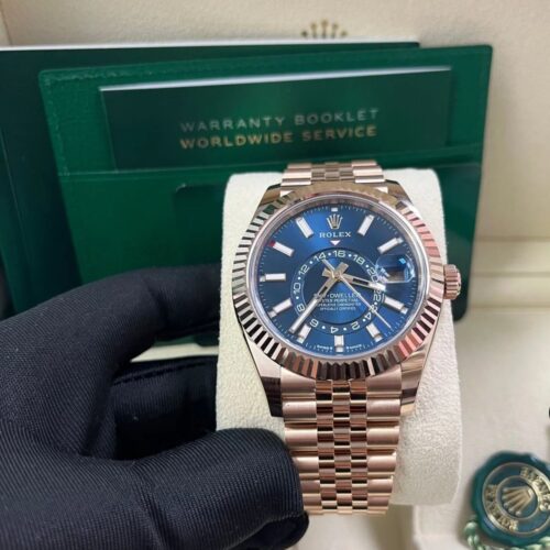 ROLEX SKY-DWELLER ROSÉ GOLD BLU DIAL