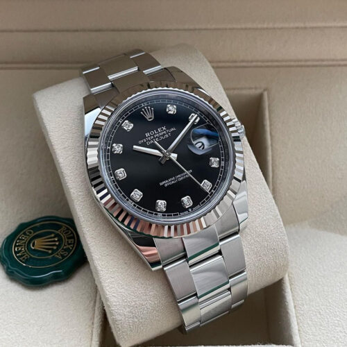 IMG_5673.jpg ROLEX DATEJUST OYSTER BLACK DIAL DIAMOND