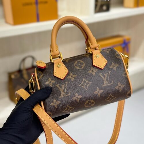 045a66fdfb Louis Vuitton Nano Speedy-Style Monogram Bag — Brown