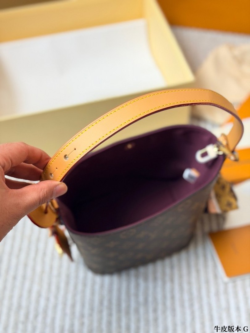 Louis Vuitton All In-Style Monogram Bucket Shoulder Bag — Brown & Tan - Image 9