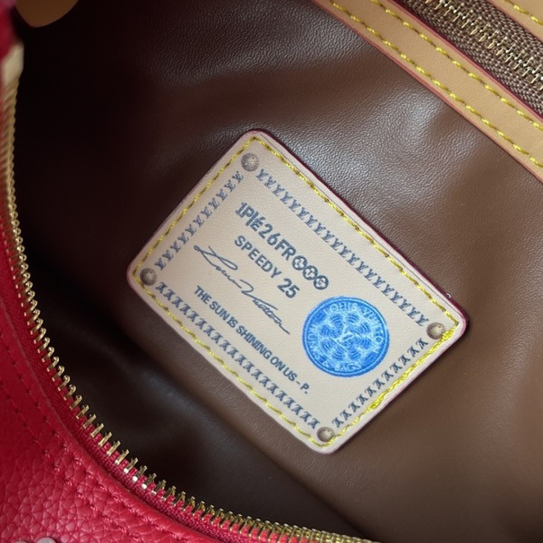 Louis Vuitton Speedy-Style Beaded Bag 25 — Red - Image 9