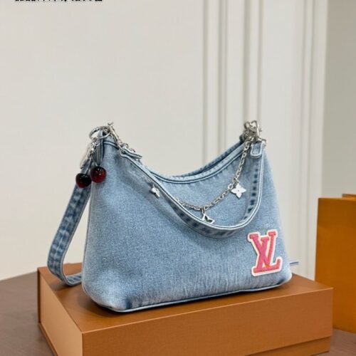 103999697f Louis Vuitton Denim-Look Shoulder Bag — Light Blue