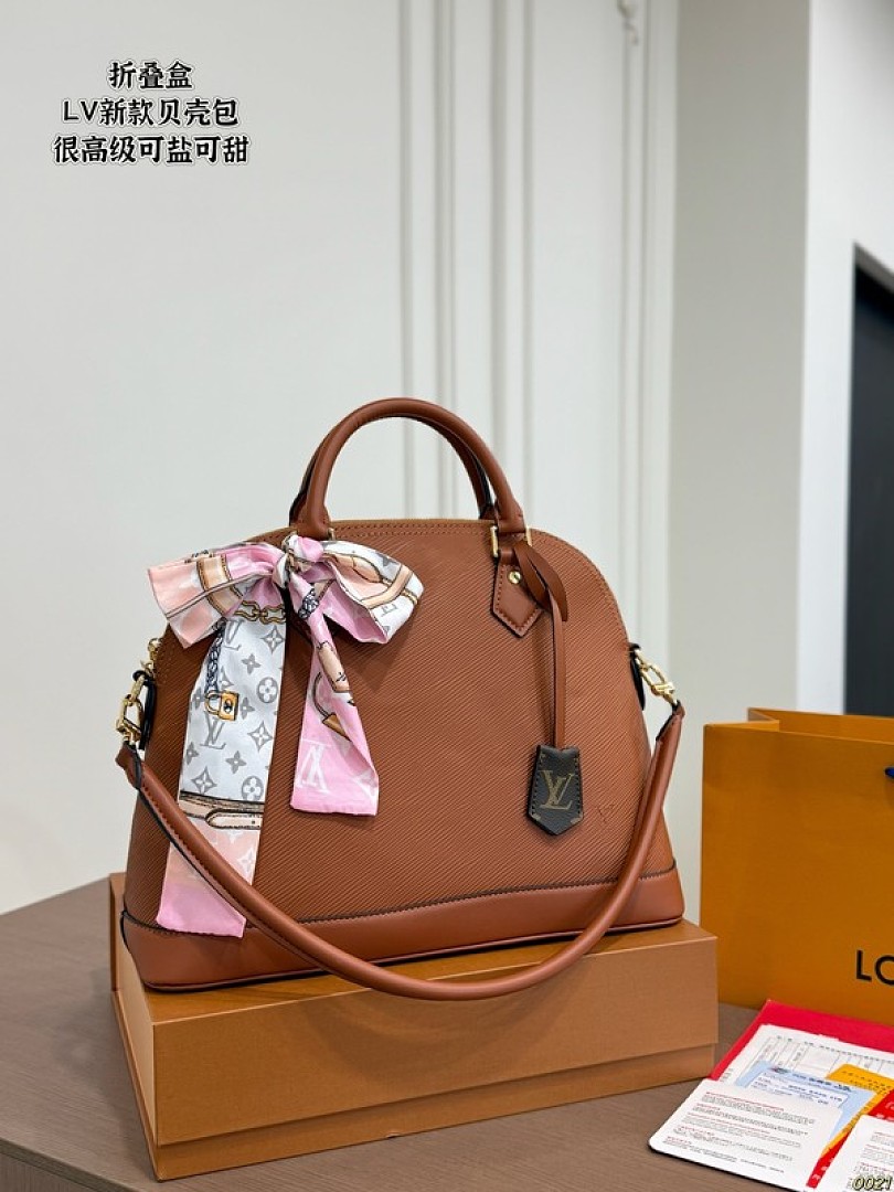 Louis Vuitton Textured Dome Bag — Black & Tan Options - Image 2