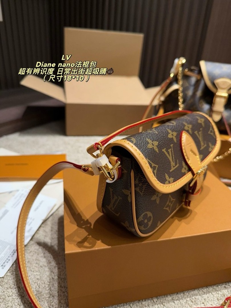 Louis Vuitton Nano Diane-Style Monogram Shoulder Bag — Brown - Image 3