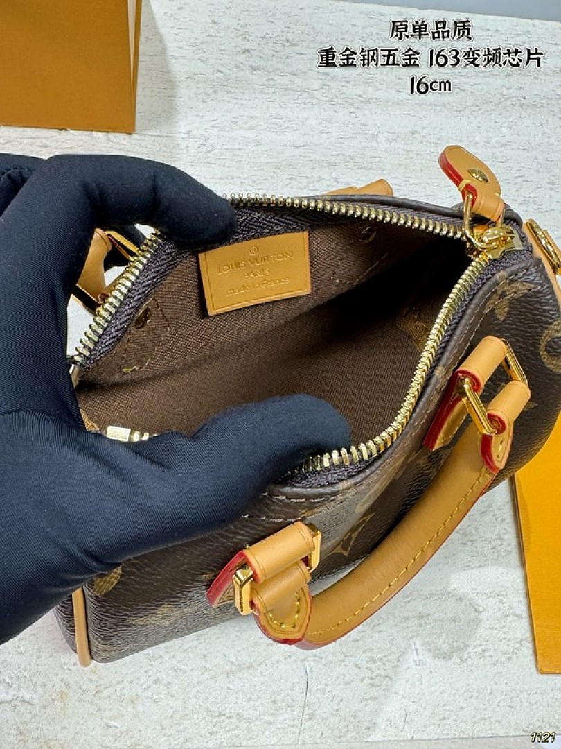 Louis Vuitton Nano Speedy-Style Monogram Bag — Brown - Image 9