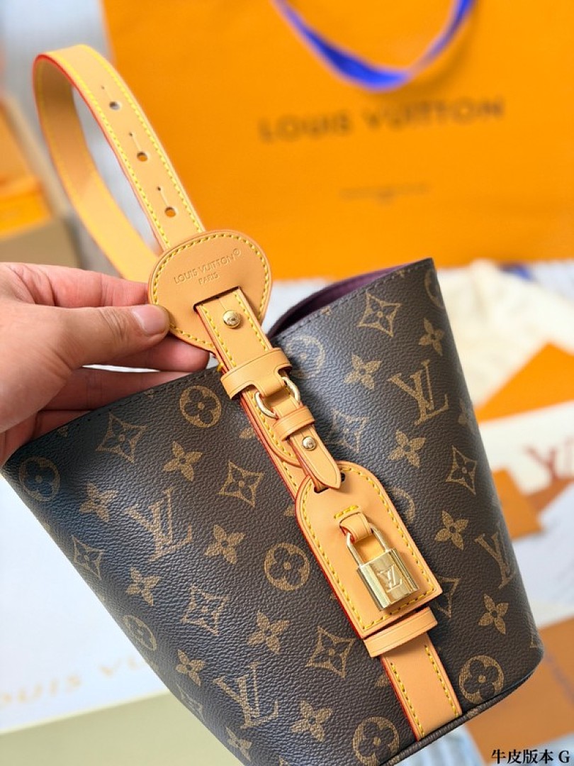 Louis Vuitton All In-Style Monogram Bucket Shoulder Bag — Brown & Tan - Image 6