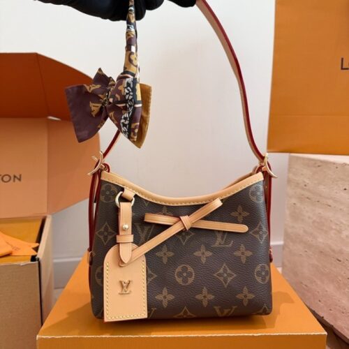 Louis Vuitton Nano Carryall-Style Monogram Bag — Brown & Tan