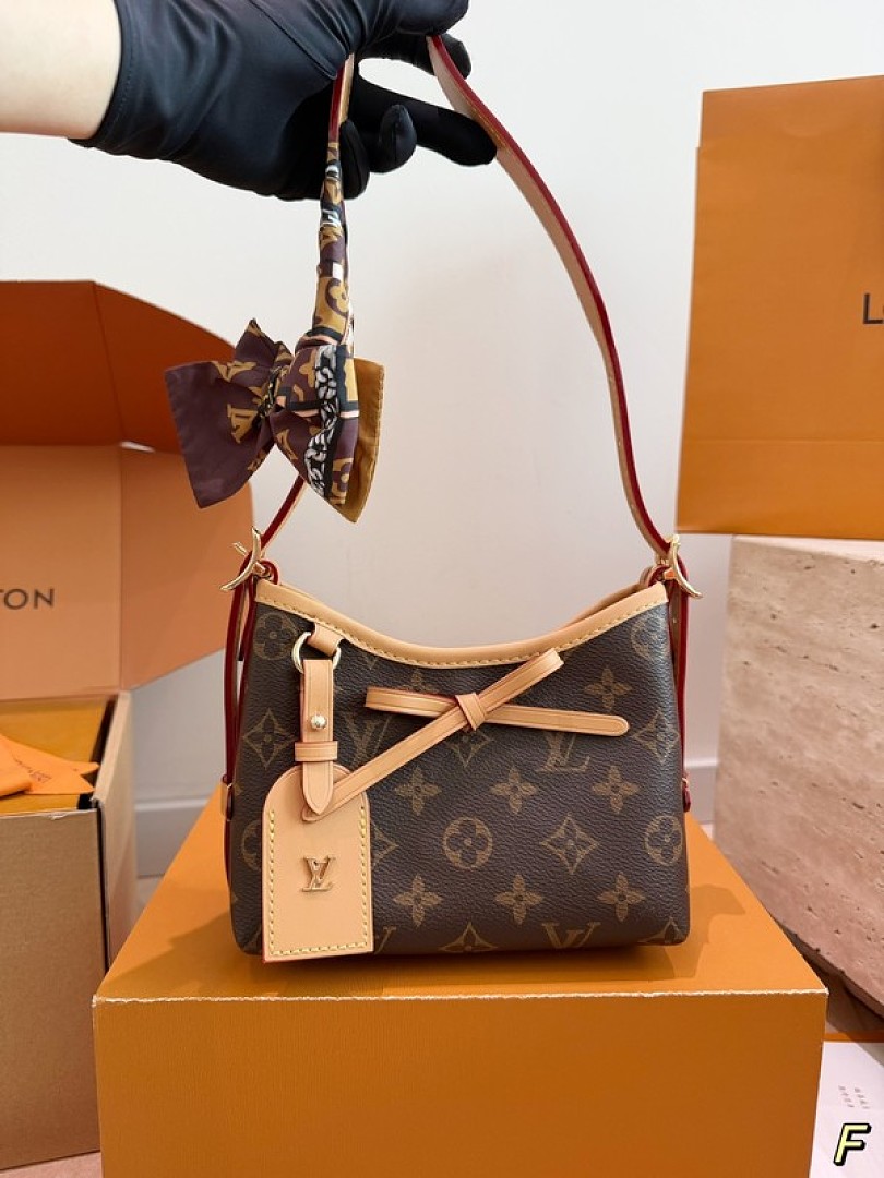 Louis Vuitton Nano Carryall-Style Monogram Bag — Brown & Tan