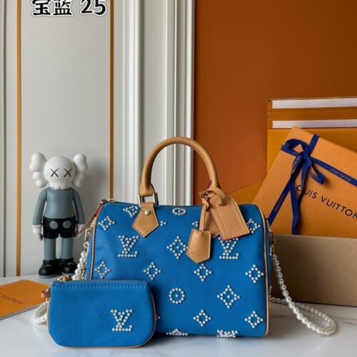 4054d47f6d Louis Vuitton Speedy-Style Beaded Bag 25 — Royal Blue