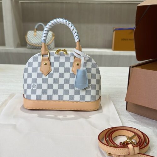 46f9227592 Louis Vuitton Checkerboard Dome Bag — Ivory & Blue