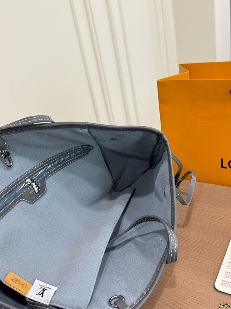 Louis Vuitton Neverfull-Style Monogram Tote — Charcoal & Grey Options - Image 9