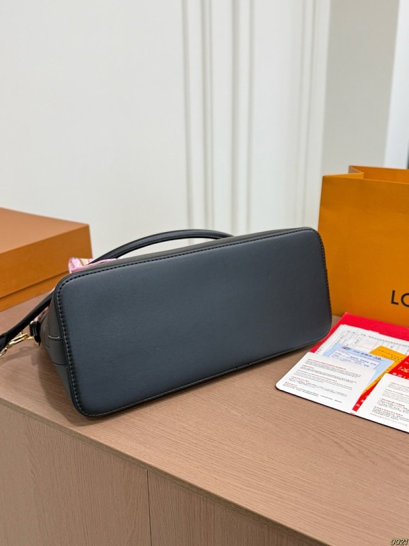 Louis Vuitton Textured Dome Bag — Black & Tan Options - Image 6