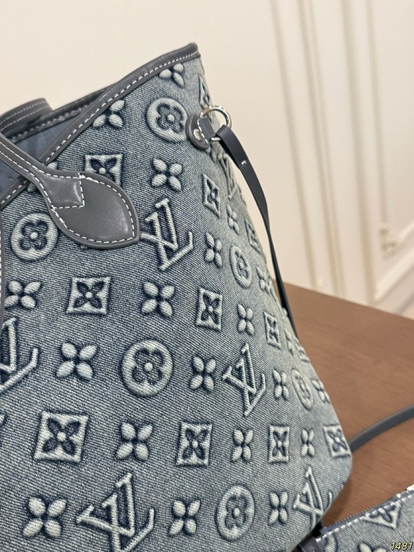 Louis Vuitton Neverfull-Style Monogram Tote — Charcoal & Grey Options - Image 5