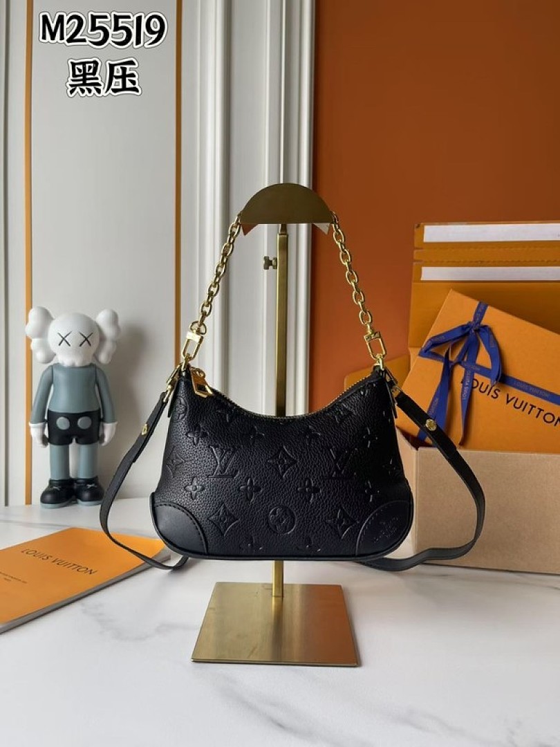 Louis Vuitton Boulogne-Style Shoulder Bag — Black Embossed