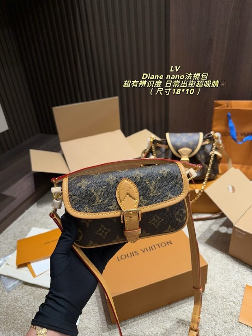 Louis Vuitton Nano Diane-Style Monogram Shoulder Bag — Brown - Image 6