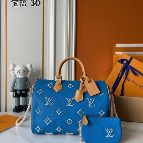 757dec7d1b Louis Vuitton Speedy-Style Beaded Bag 30 — Royal Blue