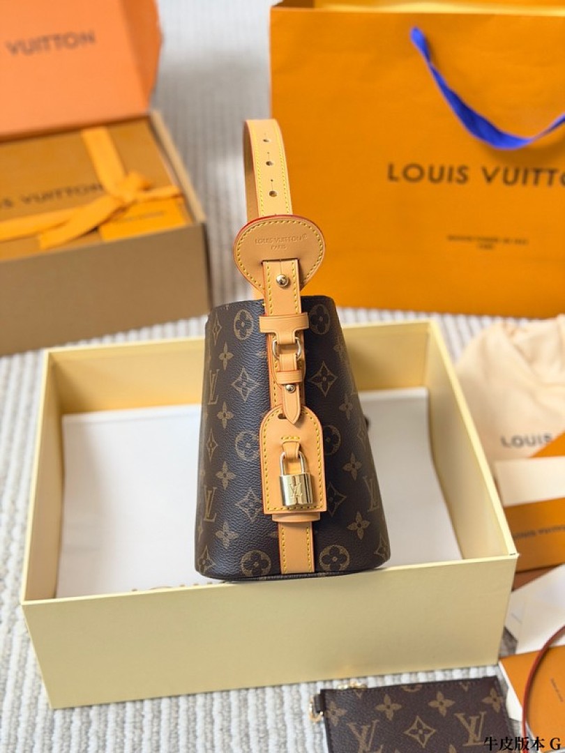 Louis Vuitton All In-Style Monogram Bucket Shoulder Bag — Brown & Tan - Image 4