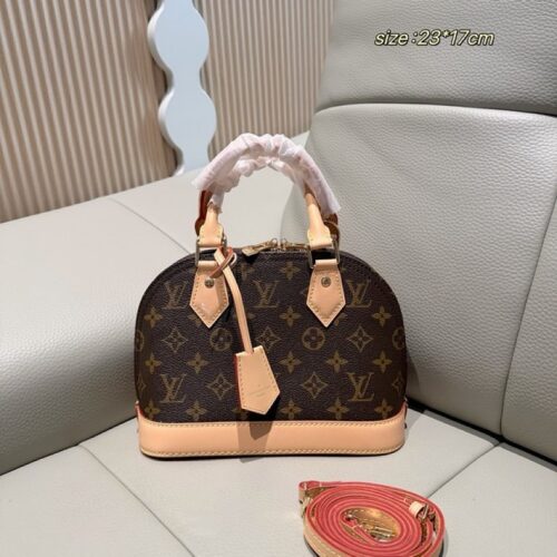 7c149dc711 Louis Vuitton Alma-Style Monogram Dome Bag — Brown, Rust-Brown Interior