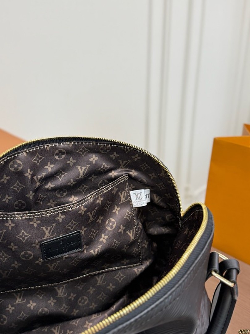 Louis Vuitton Textured Dome Bag — Black & Tan Options - Image 9