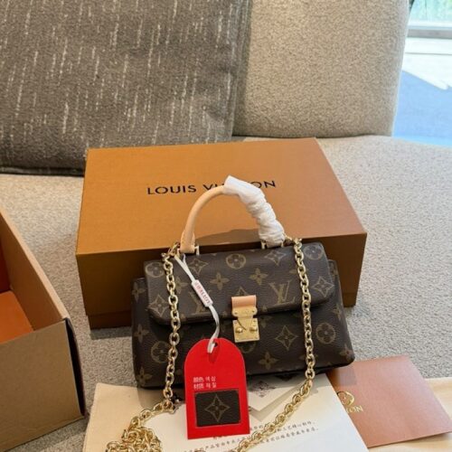 85ce1d5dd0 Louis Vuitton Nano Madeleine-Style Monogram Chain Bag — Brown