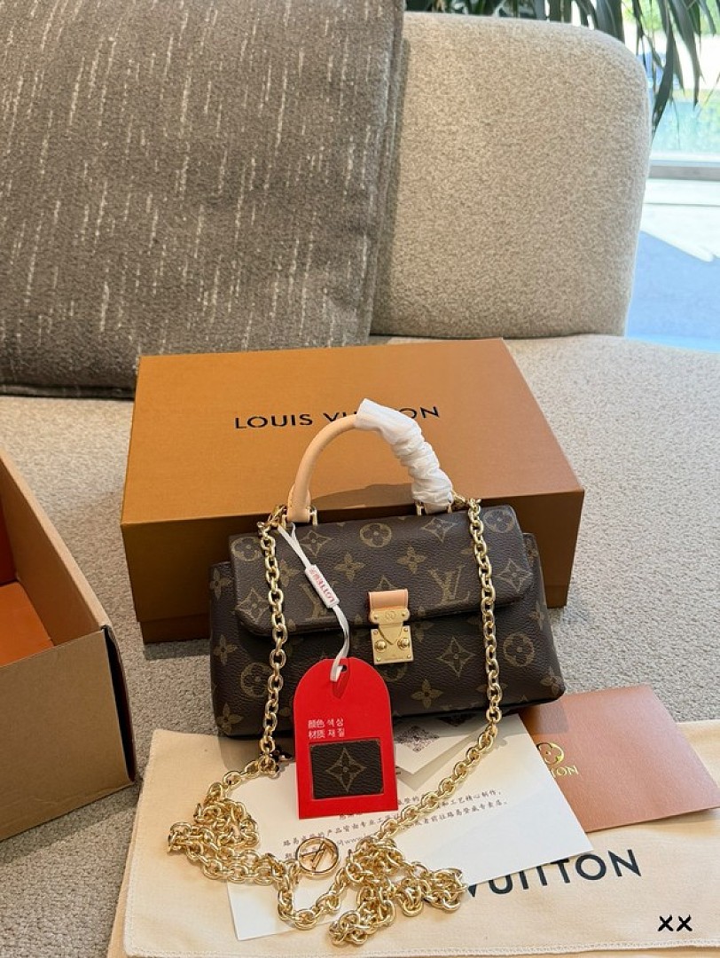 Louis Vuitton Nano Madeleine-Style Monogram Chain Bag — Brown