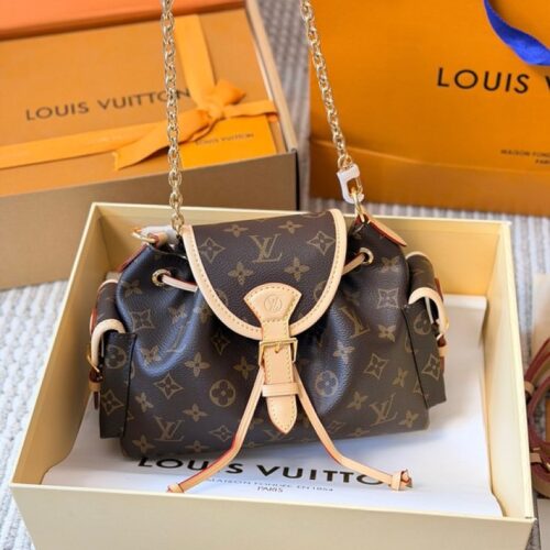 90f71c709f Louis Vuitton Odyssee-Style Monogram Drawstring Bag — Brown