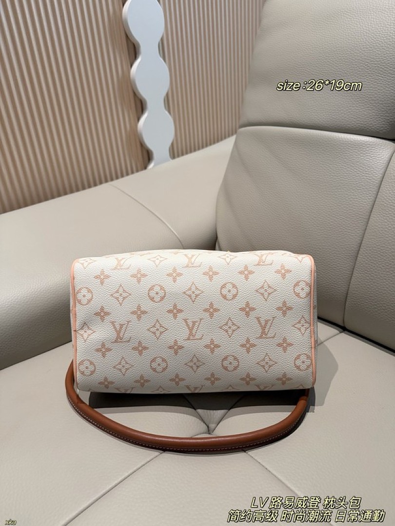Louis Vuitton Speedy-Style Monogram Bag — Ivory & Tan - Image 4
