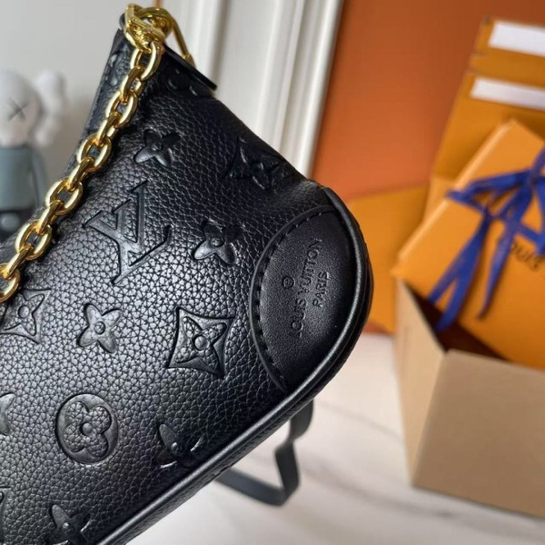 Louis Vuitton Boulogne-Style Shoulder Bag — Black Embossed - Image 5