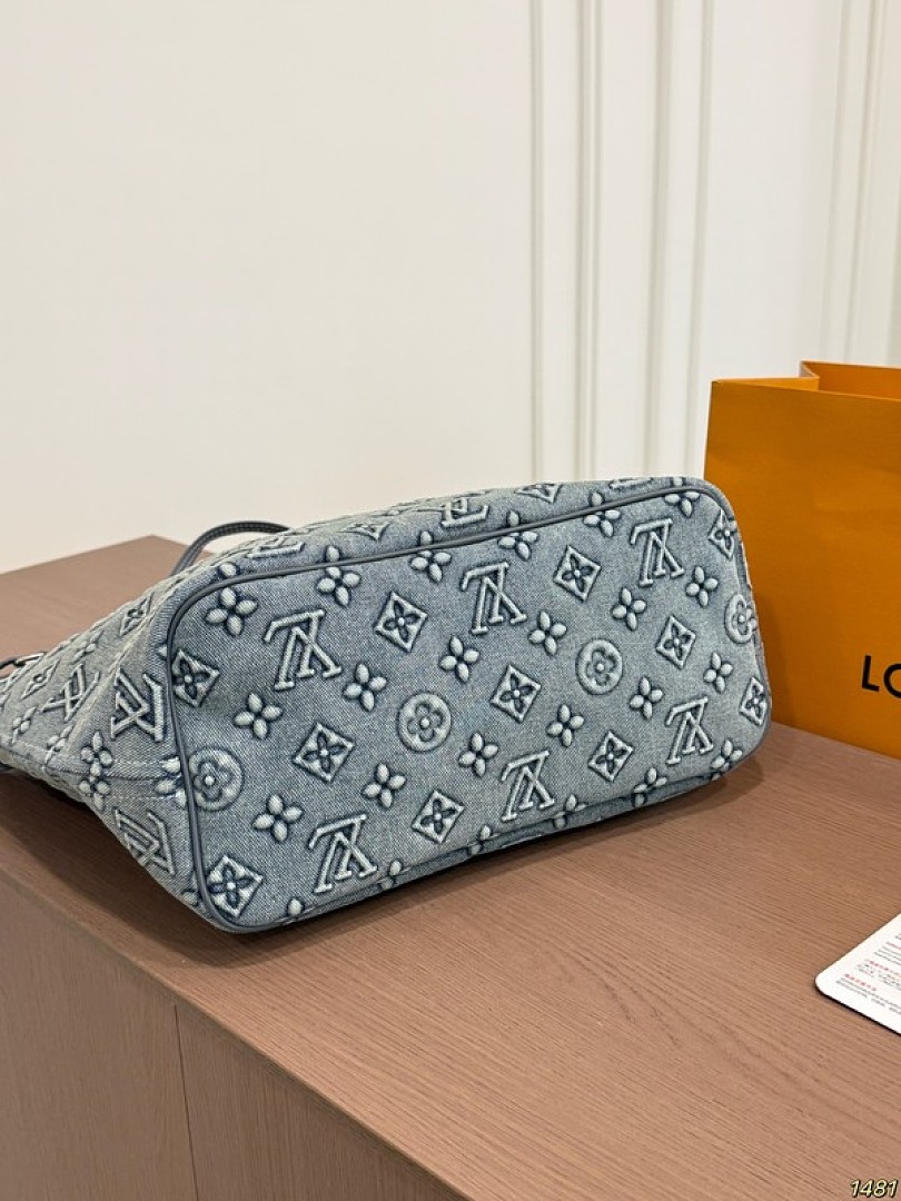 Louis Vuitton Neverfull-Style Monogram Tote — Charcoal & Grey Options - Image 6