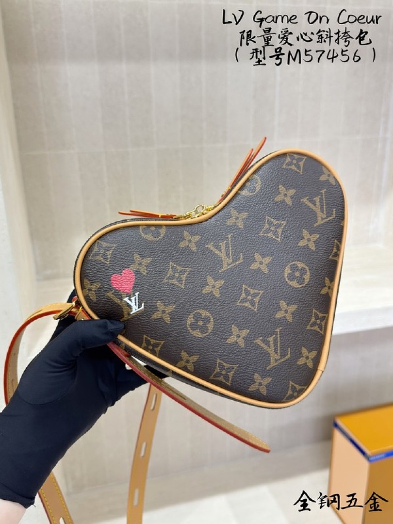 Louis Vuitton Heart-Shaped Monogram Bag — Brown - Image 2
