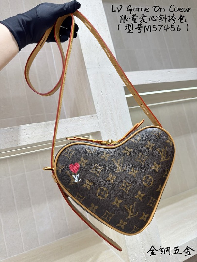 Louis Vuitton Heart-Shaped Monogram Bag — Brown - Image 6