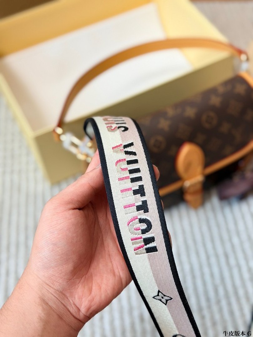 Louis Vuitton Diane-Style Monogram Flap Shoulder Bag — Brown & Tan - Image 8