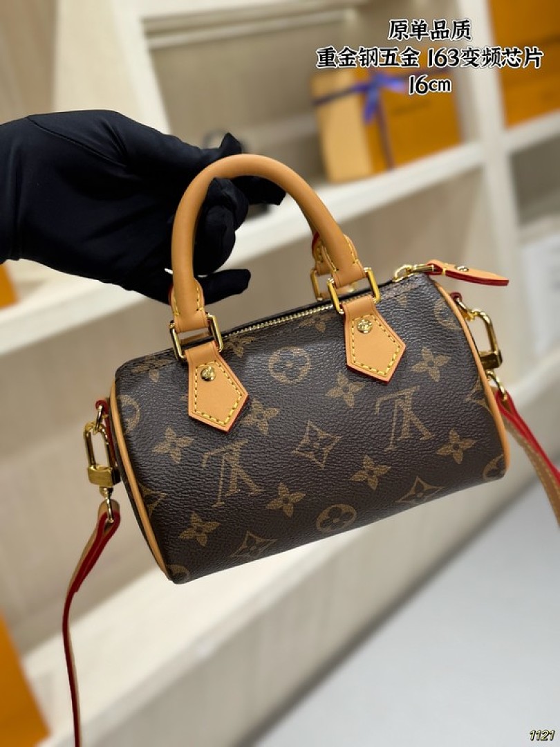 Louis Vuitton Nano Speedy-Style Monogram Bag — Brown - Image 7