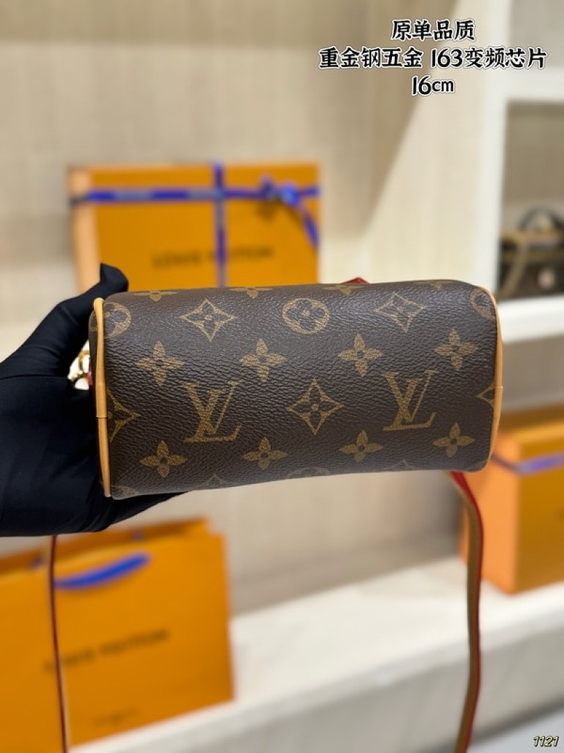 Louis Vuitton Nano Speedy-Style Monogram Bag — Brown - Image 8
