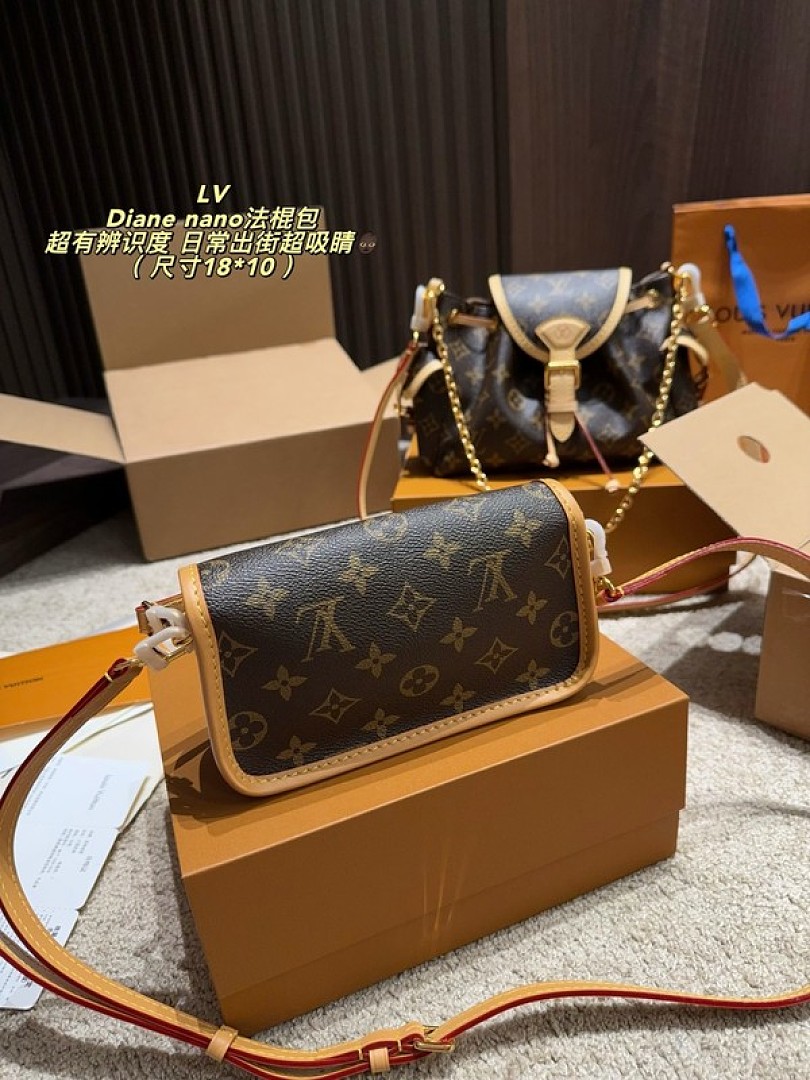 Louis Vuitton Nano Diane-Style Monogram Shoulder Bag — Brown - Image 4