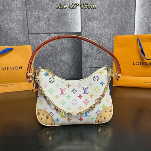 c31433db14 Louis Vuitton Multicolour Monogram Curved Shoulder Bag — White