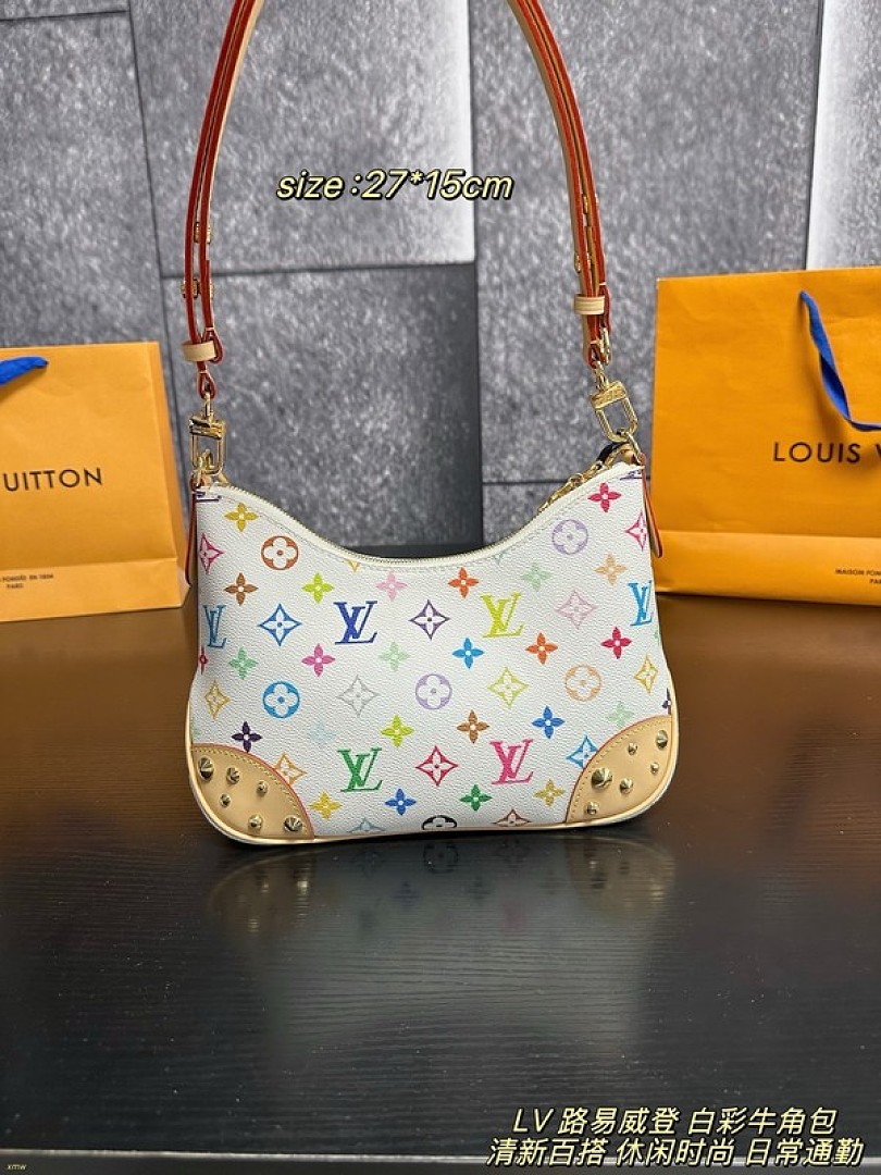 Louis Vuitton Multicolour Monogram Curved Shoulder Bag — White - Image 3