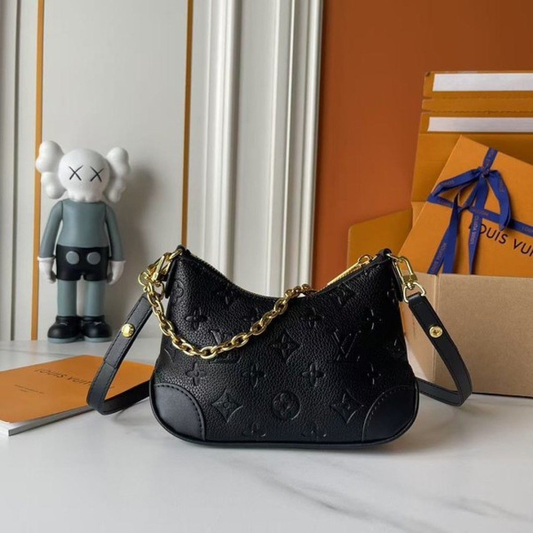 Louis Vuitton Boulogne-Style Shoulder Bag — Black Embossed - Image 6